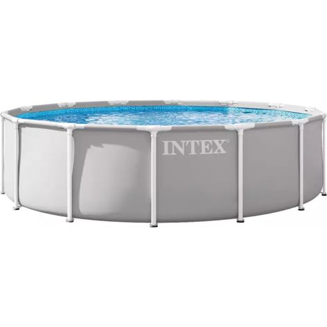piscina fuori terra con struttura rotonda intex "prisma fra,e" con pompa filtro 427x427x107 cm - cod. 26720nd