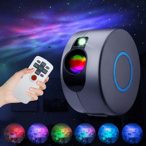 LED Starry Sky Projector Laser Night Light Remote Control Galaxy Atmosphere Lamp Starlight Bedroom Children's Room Kids Gift Party Retoo MUMU (1/4)