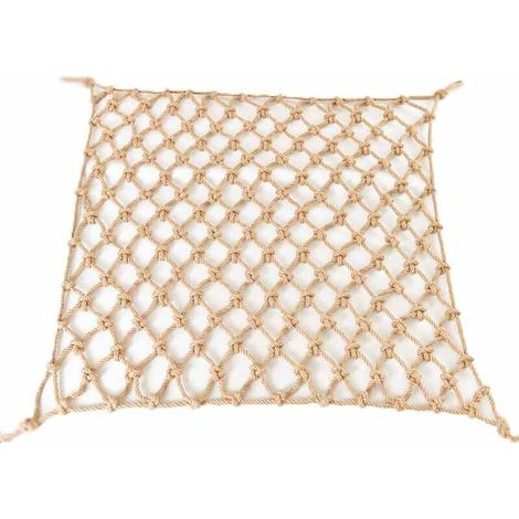 Seilnetz, Spielplatz-Sicherheitsnetz, 6 cm Maschenweite, 4 mm Seilstärke, (Größe: 1 x 4 m) Planen und Netze für Anhänger