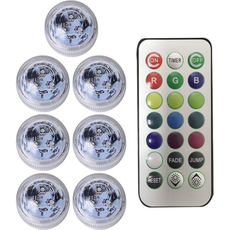 IP44 étanche piles RGB submersible LED lumière marine aquarium étang