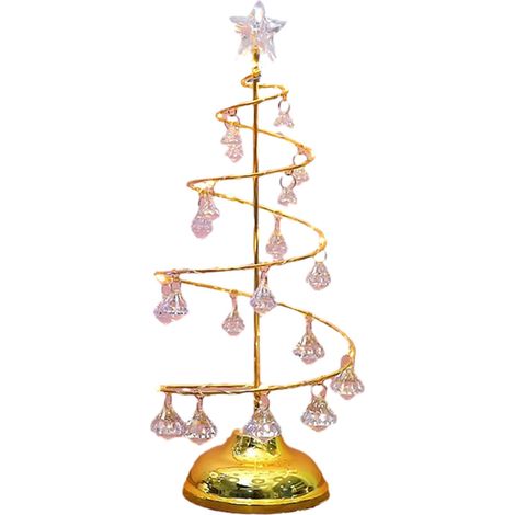 Arbre De Noël Lumineux - Lampe De Table En Cristal Avec LED Blanc Chaud - Décoration Intérieure Pour Bureau Chambre Salon - 1 Pièce (1/5)