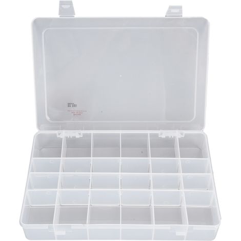 PP Grid Box Transparent Separate Storage Organizer Removable Electronic Component Containers
