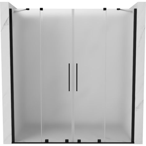 Mexen Velar Duo portes de douche coulissantes 180 cm, givré, noir - 871-180-000-32-70 (1/5)