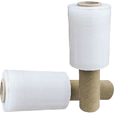 Film estensibile in rotoli bobine H10 cm con manico manuale pellicola protezione - confezione 5 rotoli - Pezzi: 1 (1/3)