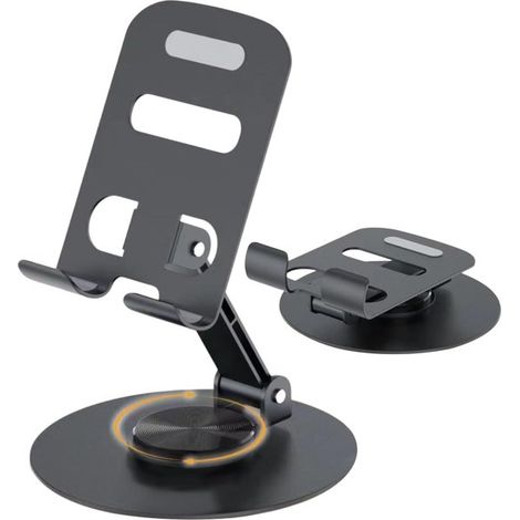 Supporto per cellulare girevole, regolabile in altezza e angolazione, supporto per smartphone portatile, flessibile e pieghevole, dimensioni 3,54 x 1,26 x 4,02 pollici. (1/5)