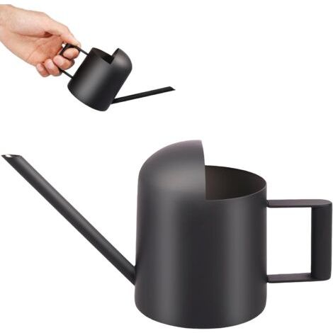 1 Arrosoir Plante Intérieur Acier Inoxydable Bec Long 300ml Noir Pour Jardinage Maison (1/5)
