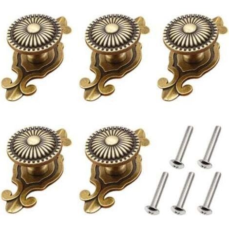 [JAMAIS UTILISÉ] 5 Pièces Boutons de Meubles Boutons de Placard Vintage Boutons de Tiroir Bouton de Porte Poignée de Meuble Ancien Bouton D'armoire Rond Boutons de Commode avec Vis pour Tiroir Porte P (1/4)