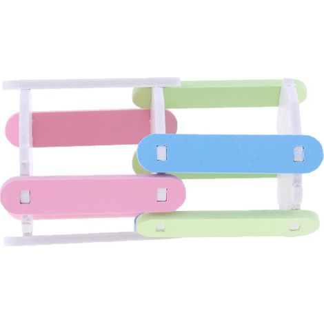 En bois Hamster Tube Tunnel Jouet Cachette Lit Nid Maison Tubes À Mâcher Jouets M (1/5)
