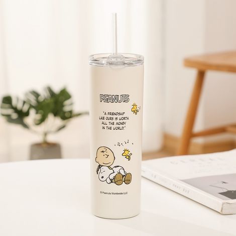 Gourde isotherme en acier inoxidable 500ml pour enfants, design anti-dérapant avec motif cartoon mignon, portable et pratique. (1/5)