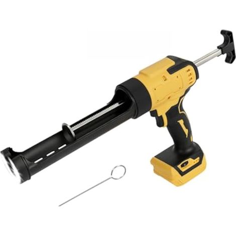 Pistolet à calfeutrer sans fil pour Dewalt, Applicateur de joint de silicone électrique pour cartouches de 300 ml avec 6 vitesses réglables, affichage numérique, éclairage LED et anti-goutte pour le (1/5)