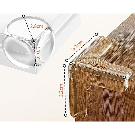 Protège-coin de table , protège-coin souple de table en 10 pièces, adhésion transparente forte, protège-angle, adapté aux lits de , cheminée, coins (1/4)