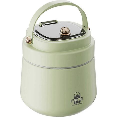 Isolierte Lunchbox aus Edelstahl mit Löffel und Gabel, Isoliertasche