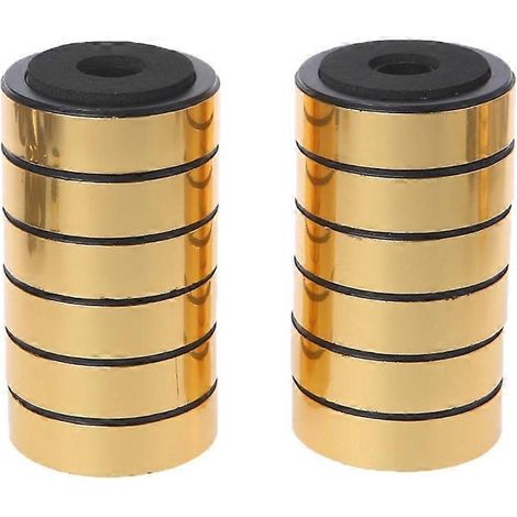 12 Pièces Pieds de Support Enceinte, Pointes et Pads Anti-Vibration - 48mm x 13mm - Doré (1/4)