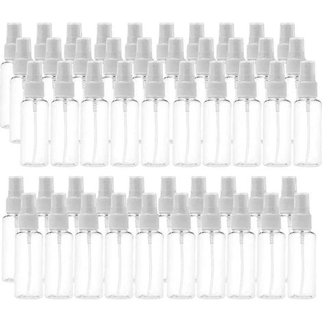 Flacon vaporisateur transparent pour parfum, brume fine, flacon vide, petit arrosoir, 50 ml, lot de 50 (1/5)