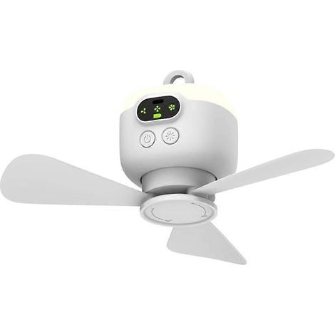 USB Rechargeable Large Ceiling Fan Detachable Blades Night Light Lighting 8000mAh Capacity Household Outdoor Fan (1/5)