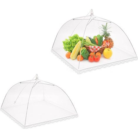 Moustiquaire (2 pièces) Housse de cuisine pliable en tissu filet Protection contre les mouches Grille (1/5)