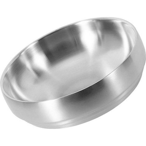 Doppelwandige, isolierte und hitzebeständige Servierschüssel mit Goldfinish, ideal für warme Speisen, geeignet für den Familiengebrauch, aus silberfarbenem Edelstahl. Ein unverzichtbares Küchenutensil (1/5)