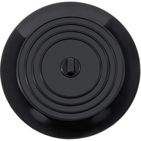 Bouchon de baignoire en silicone bouchon d'évier bouchon d'évier de cuisine diamètre 15 cm, adapté pour cuisine, salle de bain et buanderie bouchon de vidange général, noir (1/4)