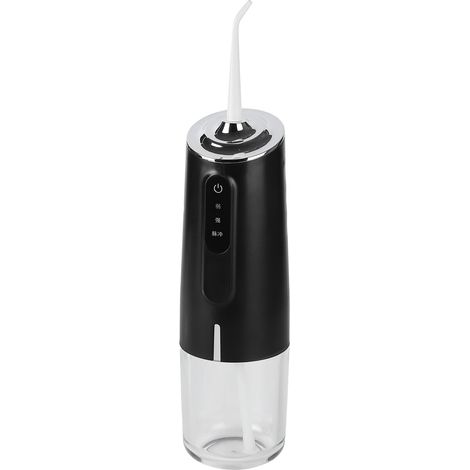 Tragbarer 240-ml-Dental-Irrigator, 3 Modi, USB-aufladbar, wasserdichter Dental-Jet-Reiniger mit 1 Düse, Schwarz (1/5)