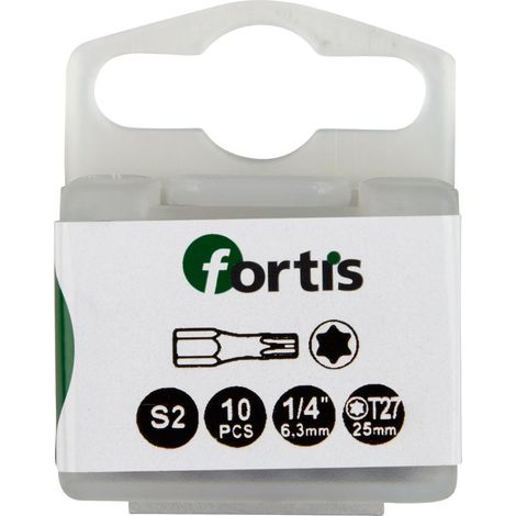 Bit Torsion 1/4" DIN3126 C6,3 T27x25mm 10er Pack FORTIS (1/5)