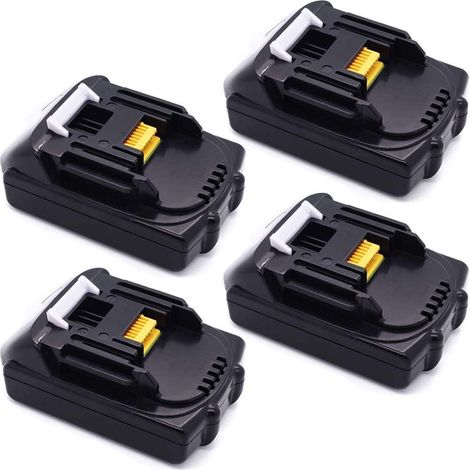 4X Batteries pour Makita BL1850B BL1830 BL1815 BL1815N 18 V 3.0 Ah Remplacer la batterie Makita Bl1815  BL1830 (1/5)