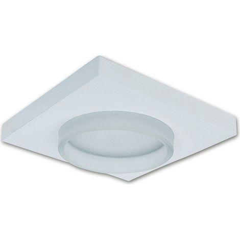 Spot LED Encastrable pour Milieu Humide Métal Aluminium 6W Blanc Chaud 8,5 x 8,5 cm - PANGIVO (1/3)