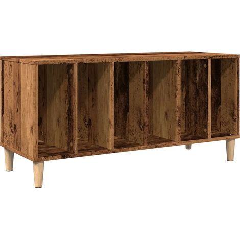 Pratico armadio per dischi vintage 100 x 38 x 48 cm finitura legno in legno ingegnerizzato vecchio legno 020051062
