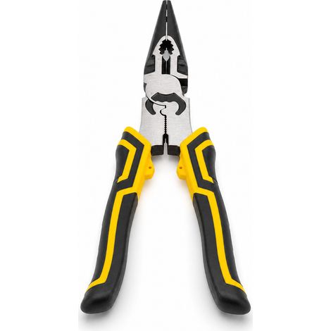 Long Nose Chrome Vanadium Pliers for DIY Yellow Black (1/5)