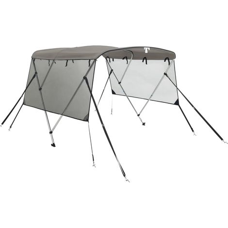 3-bow Bimini Top with Mesh Sidewalls 183x(137-152)x137 cm vidaXL