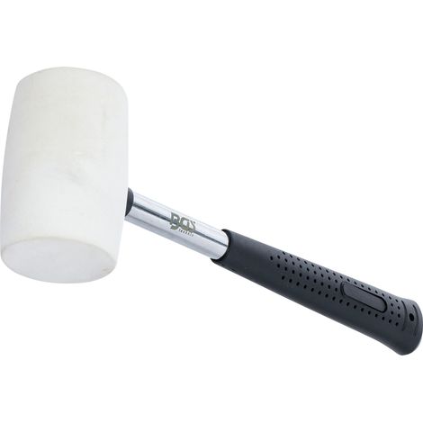 BGS TECHNIC Marteau en caoutchouc, 70139, poignée en métal, 250 g, Ø 48 mm