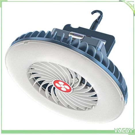 Lampe de camping portable - FAFEICY - Tapez 1 - 2 en 1 LED + ventilateur - Batterie 4,2V 1200mAh - 3 niveaux, 2 vitesses (1/5)