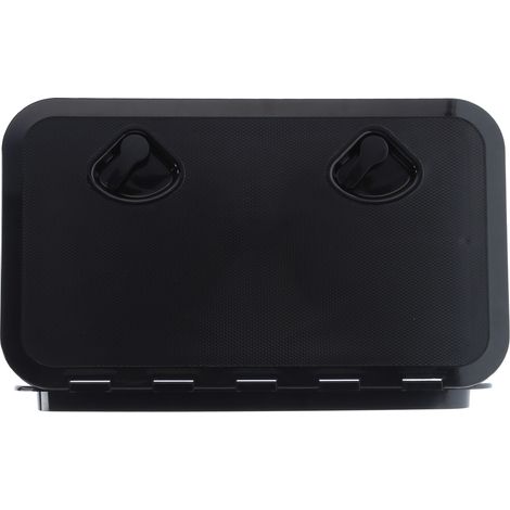 Trappe de pont avec serrure, capot d'inspection résistant aux UV pour bateau, noir 61x35,5 cm (1/5)