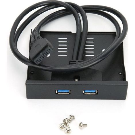 Front Panel for USB 3.0 Floppy Drive Bay: 3.5-inch 19-pin floppy drive bay to 2 USB 3.0 hub interfaces (1/5)