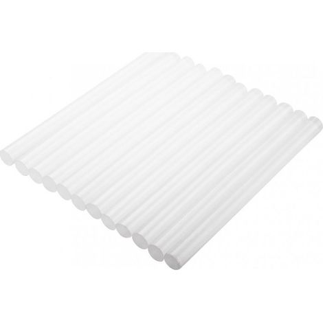 Bâtonnets de colle de 11 mm, blancs, 12 pièces.
