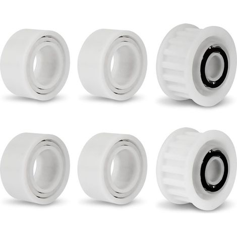 Lot de 4 roues de guidage avec 2 poulies de rechange 3884997-R6 compatibles avec Maytronics Dolphin, Nautilus CC Plus, M200/M400/M500 &Dx3/Dx4/Dx6 Premier Accessoires de nettoyage de piscine (1/5)