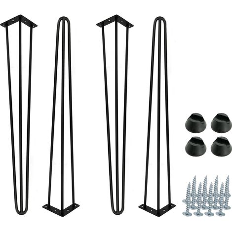 Hairpin legs Loft 4er Set, schwarz matt, Höhe 71 cm + Gleiter (1/5)