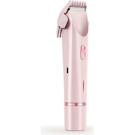 Bikinitrimmer für Damen, elektrischer 2-in-1-Rasierer zur Körper- und Gesichtshaarentfernung, Doppelkopf für Intimbereich, Gesicht, Achseln und Beine (1/5)