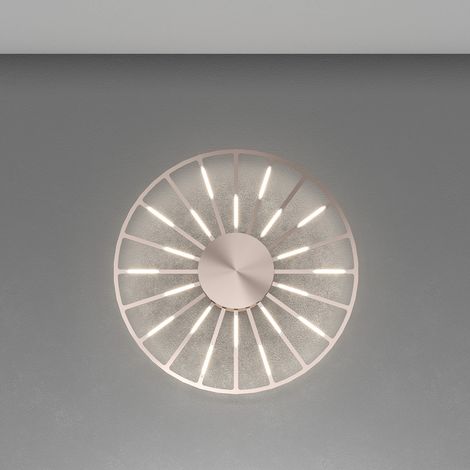 Plafoniera-Applique Around You Metallo Rosato Satinato Led A Vista 41W 3000K