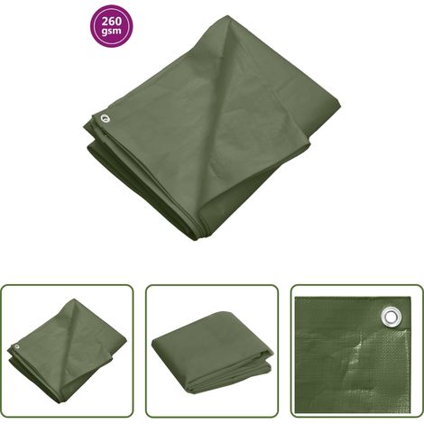 Bâche intérieure - Bâche 260 g/m² 2x3 m Vert PEHD (1/5)