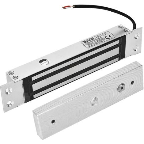 Serrure électromagnétique 180 kg – Aluminium durable – Force de maintien 180 kg – Tension DC 12V – Pour portes en bois, verre et métal (1/5)