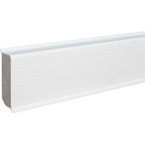 PROVISTON Sockelleiste 13 x 40 x 2500 mm Kunststoff Fußleiste Weiß (1/5)