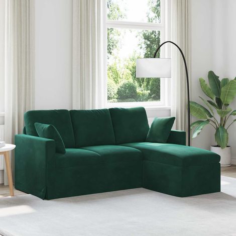 Sofa Dunkelgrün 178 x 134 x 80 cm Samt (1/5)