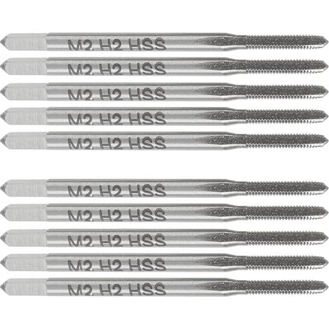 10 Forets à Fileter HSS M2 W6542, Canne Droite, Flûte Droite, Pour Taraudage à Fond, Outils de Bricolage, Lot de 10 (1/5)