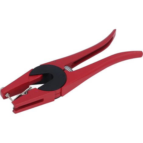 Kit de 100 boucles auriculaires pour bétail (bovins, chevaux, porcs, moutons) avec applicateur, boucle jaune, pince rouge et 2 aiguilles. (1/5)