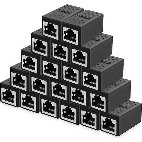 20 rallonges de câble Ethernet, coupleur RJ45 Cat 5 Cat 6 Cat6a (1/5)