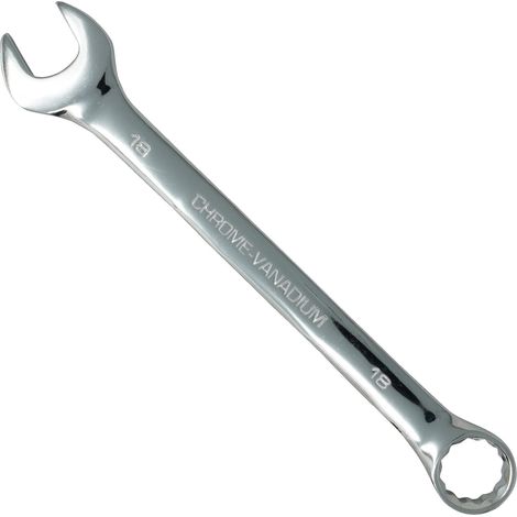 Dapetz ® Open Ended Spanner 18mm Combination Open Ring Spanner or Fixed Head Spanner Repairing Tool for Use Under Narrow Space Silver Wrench (1/5)