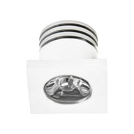 Faretto led da incasso 1w ip20 4000k quadrato luce naturale stone 10295/n