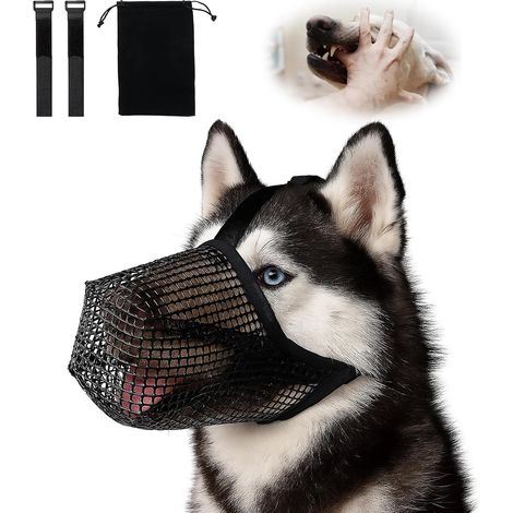 Adjustable Nylon Breathable Muzzle for Dogs (1/5)
