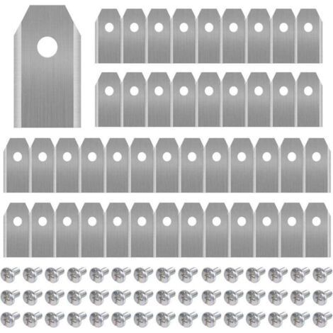 Lame de tondeuse 45 x Lames de Couteau en Titane pour Toutes Les Tondeuses Robotiques Husqvarn/Automower/ Yardforce/Gardena(3g-0.75mm) Avec 45 Vis, Lames de Rechange (1/4)