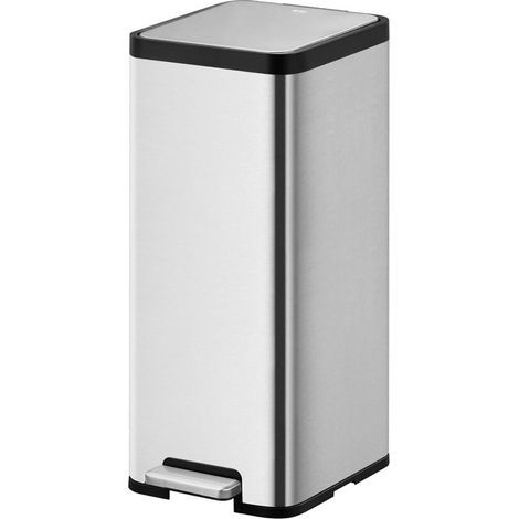 EKO - Poubelle à pédale Ecomaid 30 litres - Stainless Steel - gris inox mat